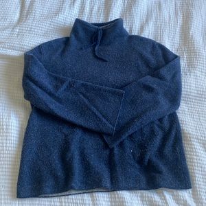 Vince Blue fleeced turtle neck sweater